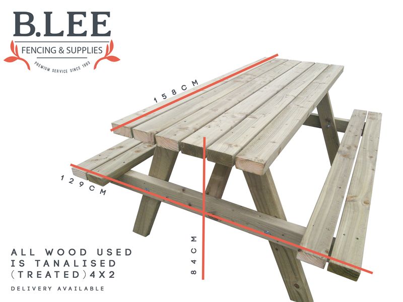 B Lee Fencing's premium Picnic Bench